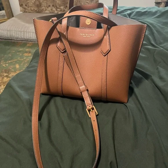 Tory Burch Triple Compartment Leather Tote Bag - Picture 7 of 10